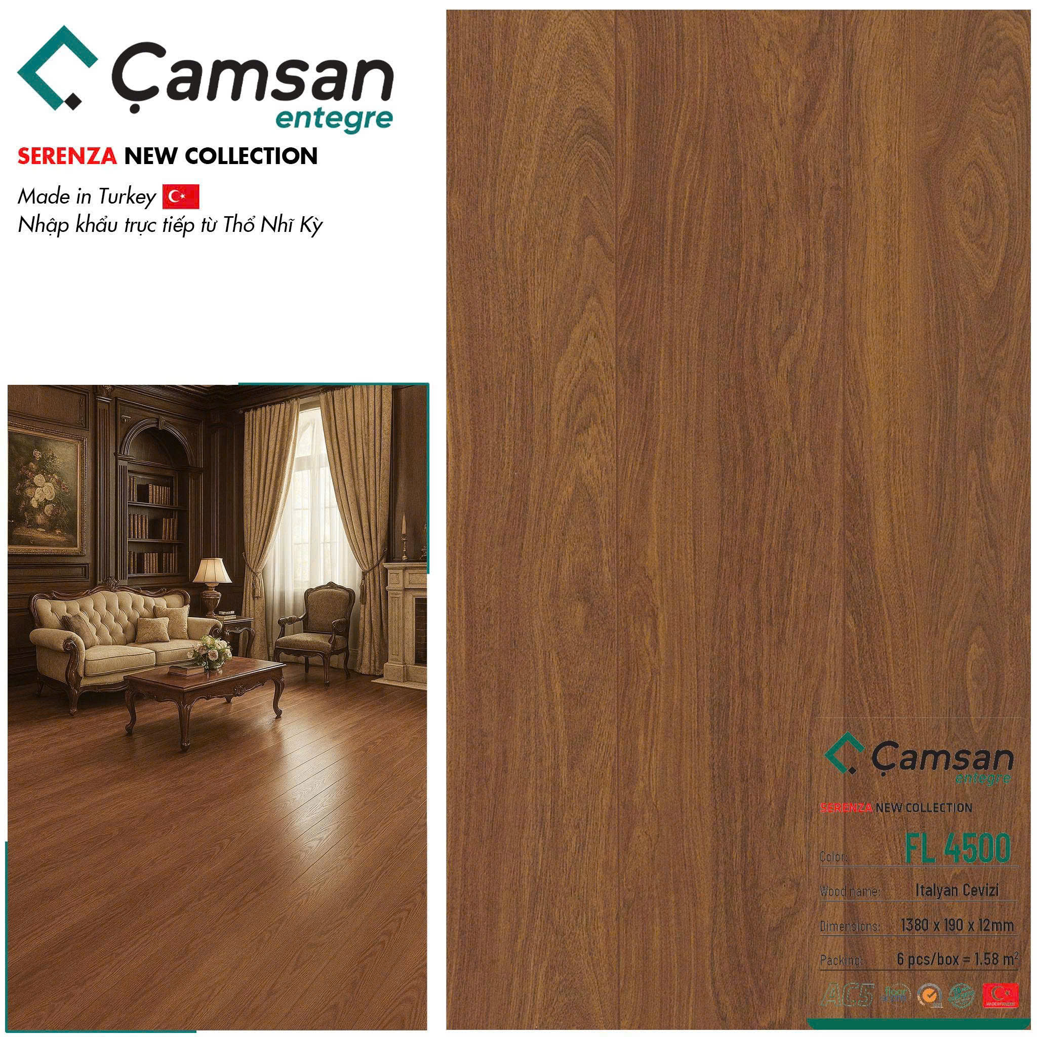 Sàn nhựa lõi đá CHARM WOOD – GLOTEX