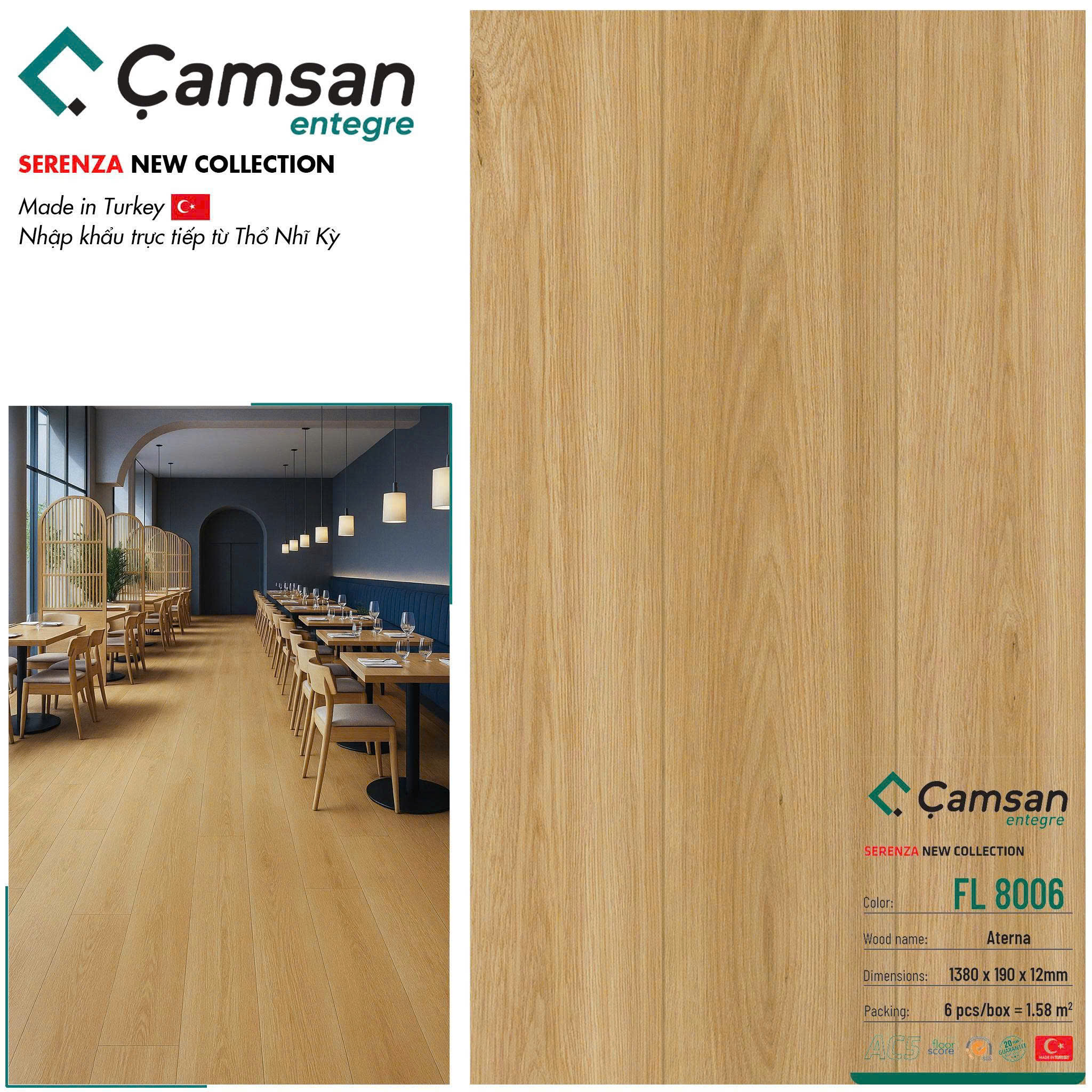 Sàn nhựa lõi đá CHARM WOOD - GLOTEX
